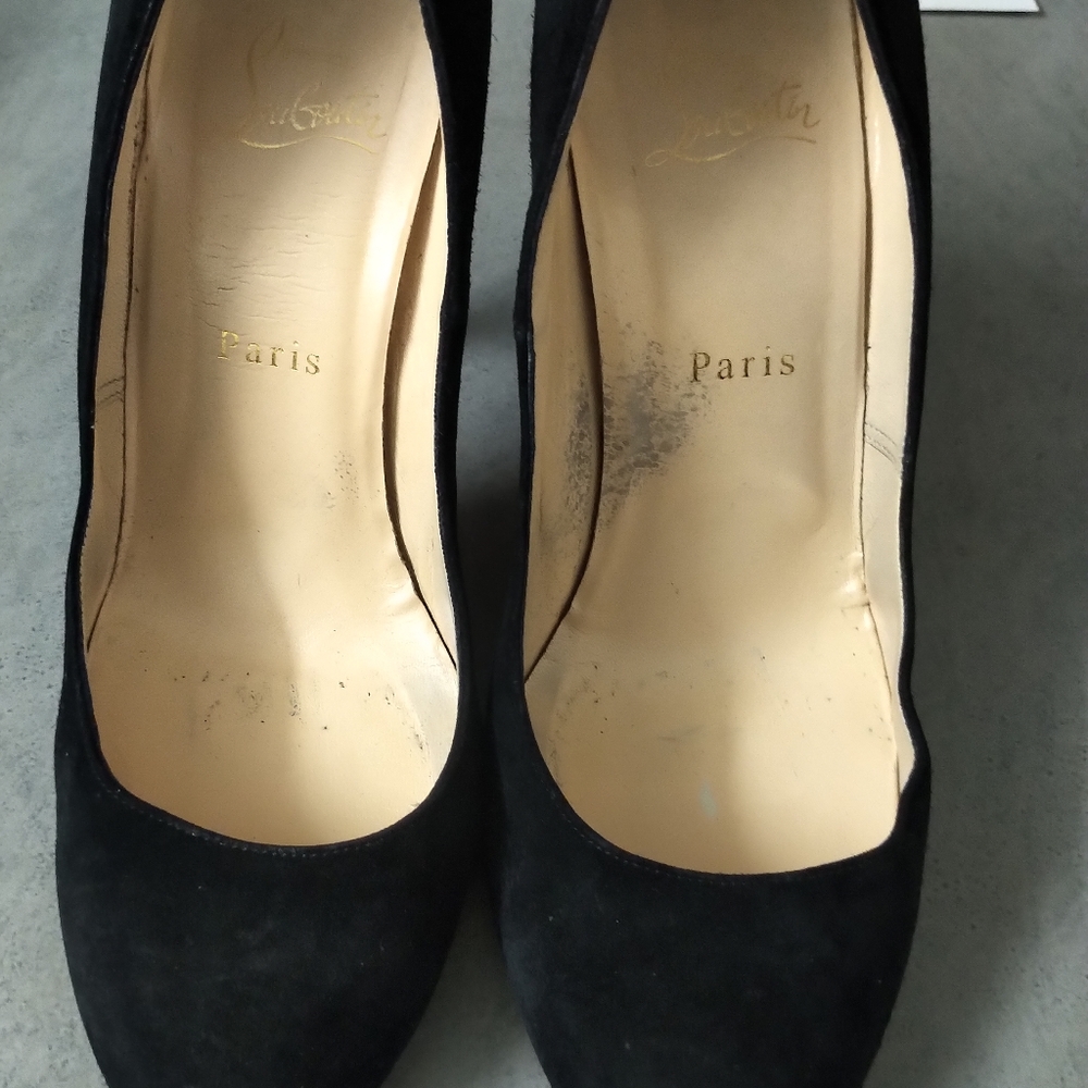 Christian Louboutin Black Suede Classic Pumps - Picture 10 of 12